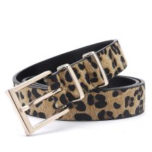 Women’s Leopard Pattern Metal Buckle Belts