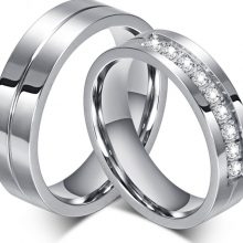 Elegant Solid Silver Couple Ring