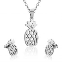 Mellow Pineapple Necklace and Earrings Set