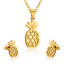 Mellow Pineapple Necklace and Earrings Set