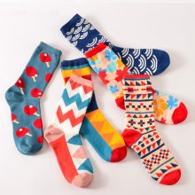 Men’s Colorful Cotton Socks with Funny Pattern
