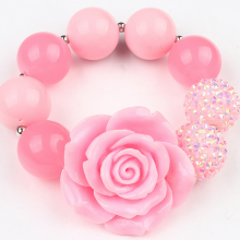 Lovely Pink Stretch Bracelet For Princess