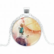 Vintage Little Prince Glass Pendant Necklace for Kids