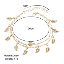 Star, Leaf Charms Women’s Anklets