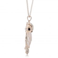 Women’s Stylish Opal Owl Necklace