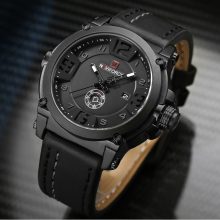 Luxury Sport Leather Strap Quartz Watch