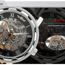 Fashion Mechanical Automatic Skeleton Watches for Men